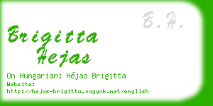 brigitta hejas business card